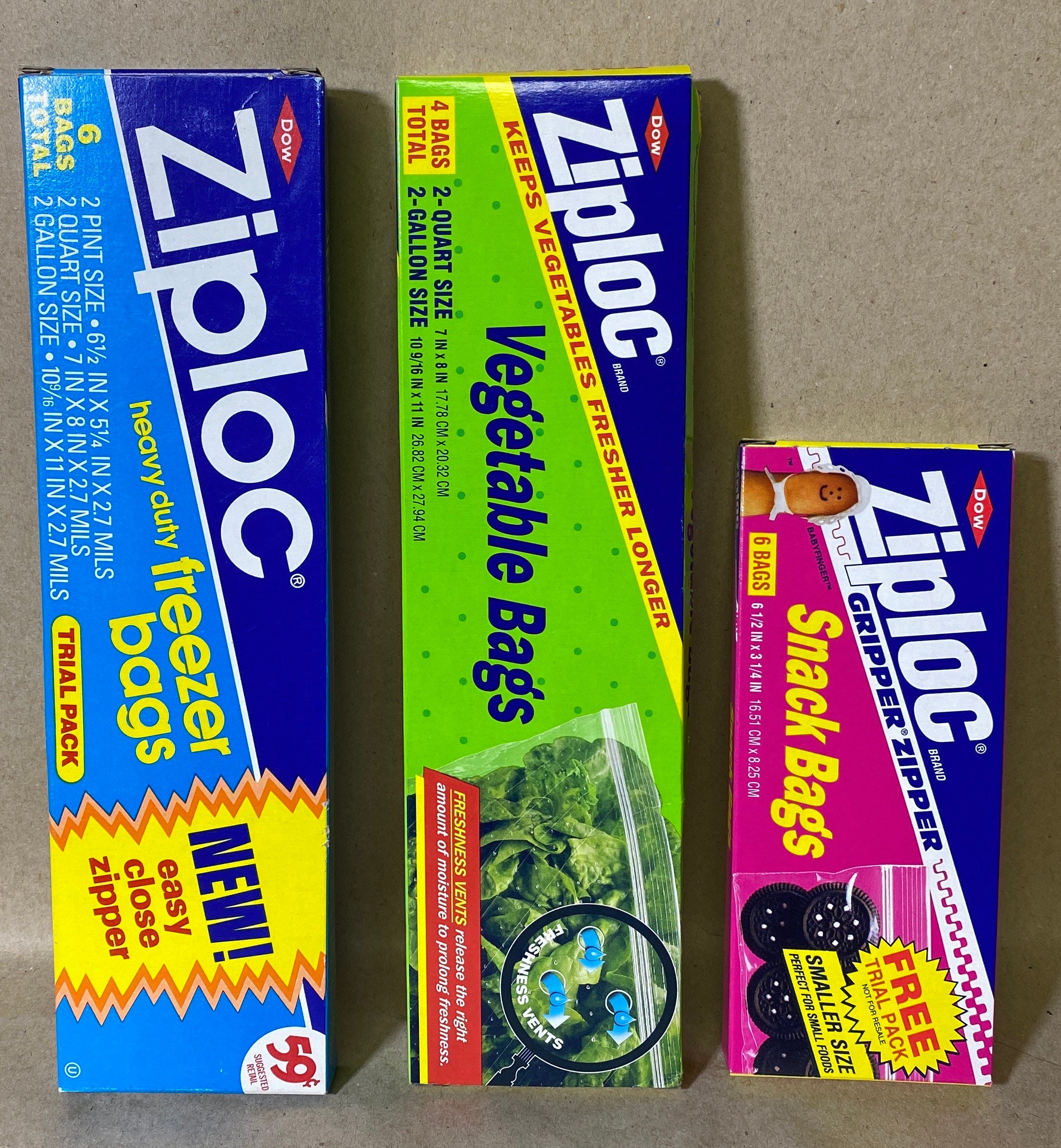 Vintage 1980's 1990's Glad-Lock Zipper Snack Bags Food Zip Box T.V. Movie  Prop