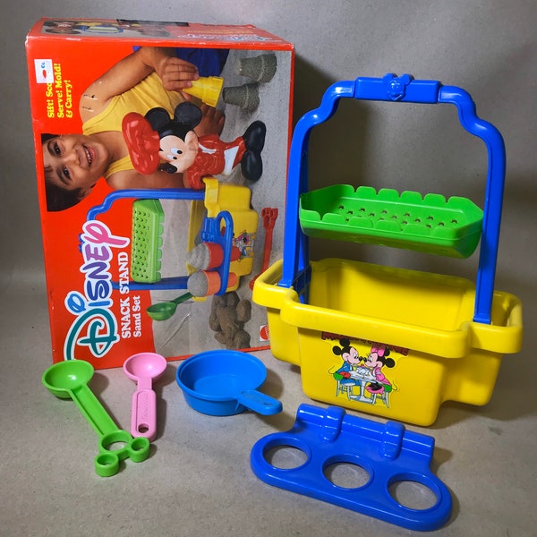 Vintage 1989 Mattel Disney Mickey Snack Stand Sand Bucket