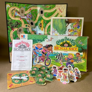 Vintage 1990 Milton Bradley Cabbage Patch Kids Bicycle Race Game - Complete!!