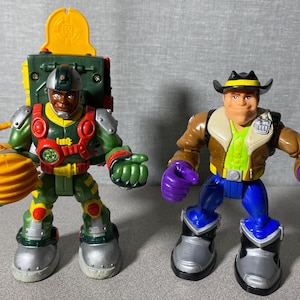 Lote vintage Fisher Price Rescue Heroes Rocky Canyon e Brandon Irons de 2001 - Fala sério!