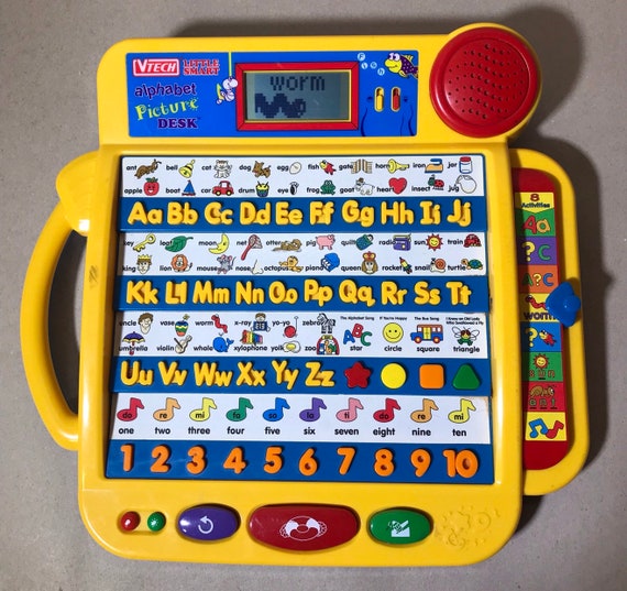 V Tech Little Smart Alphabet Picture Desk Electronic Learning Etsy