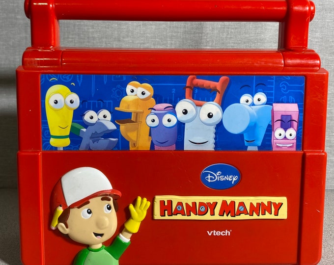 Vintage VTECH Handy Manny Interactive Laptop Computer Teaches Spanish