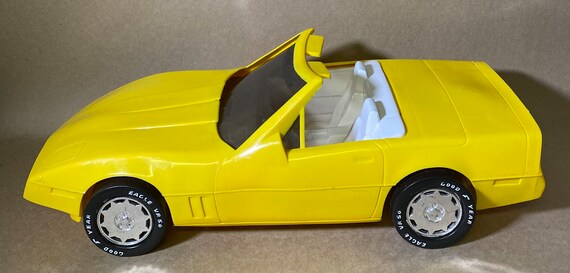 Vintage American Plastic Toys Barbie Yellow Corvette Etsy
