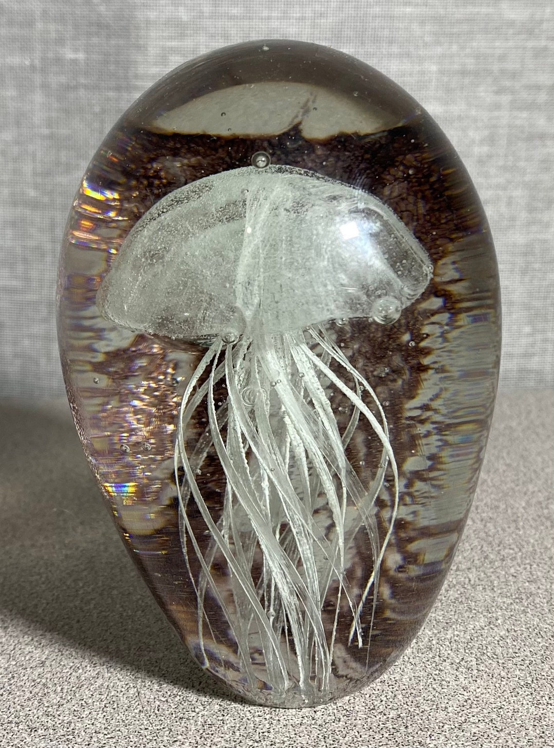 Vintage Glass Jellyfish Paperweight - Glows in the Dark!! - Etsy
