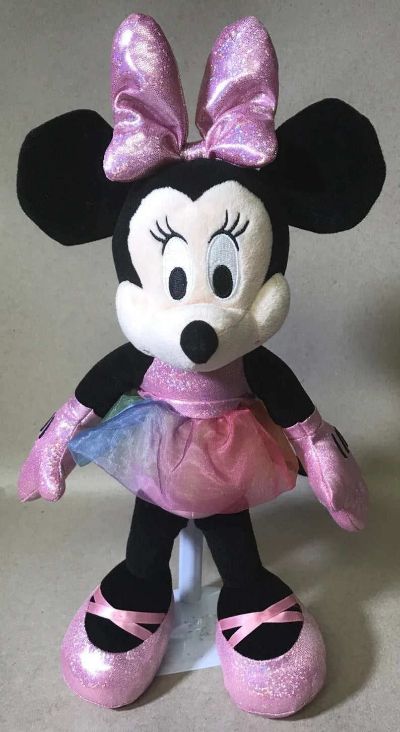 Disney TY Sparkle Minnie Mouse 15” Plush Doll - EUC!! image 1