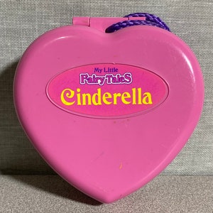 Vintage My Little Fairy Tales Cinderella Pink Heart Compact Case 4.5”