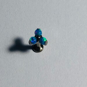 16g 1 X grado médico Titanio Labret Stud superior de Bola de Cristal Gema 1.2mm