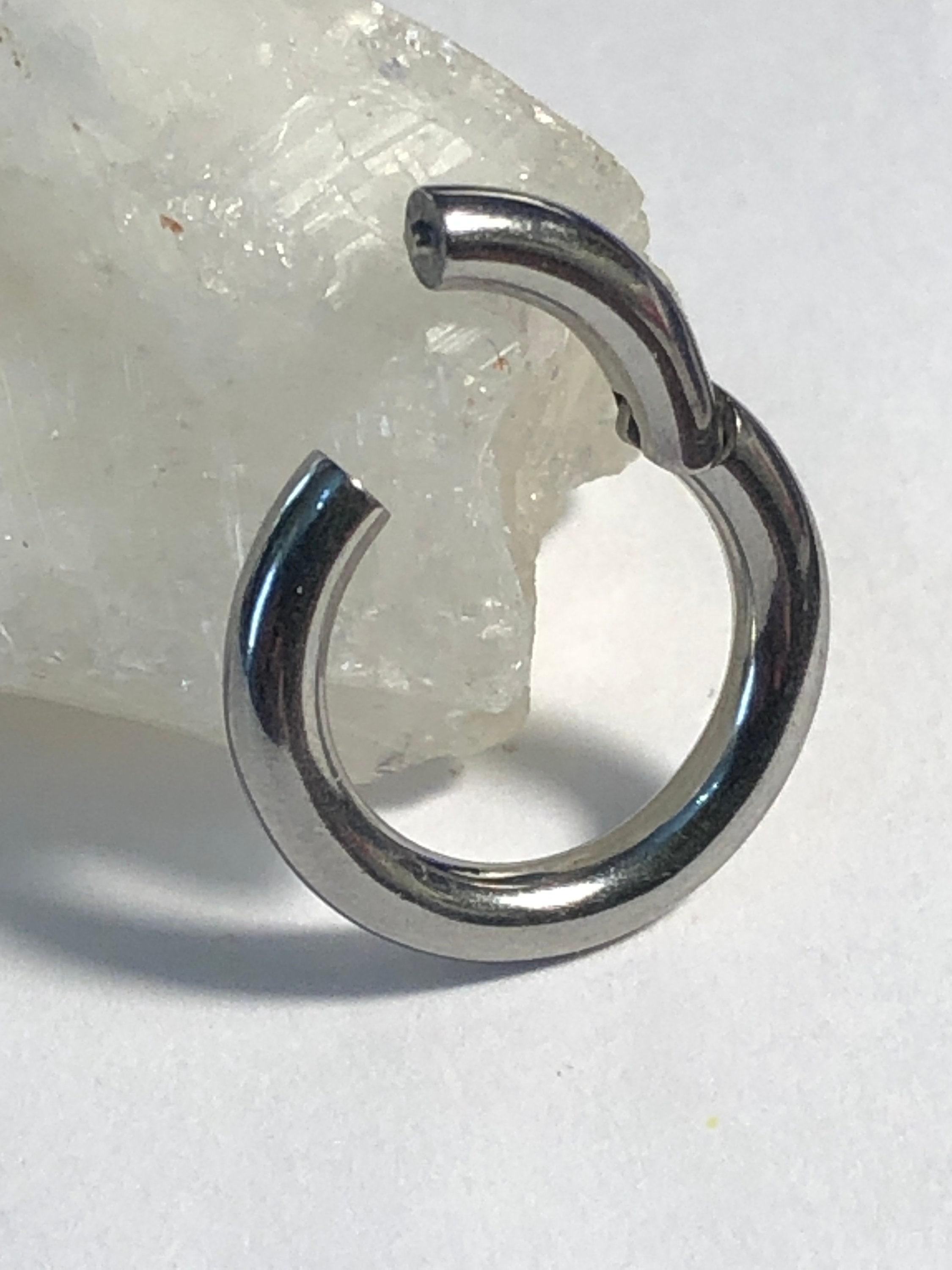 316l Surgical Steel Hinged Segment Ring 25mm X 10mm Etsy