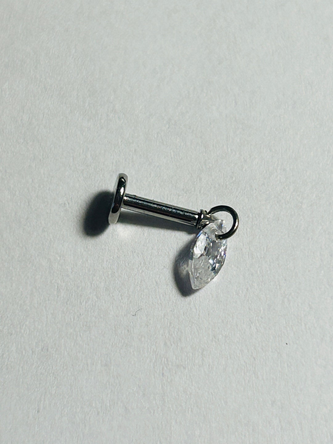 ASTMF136 Medical Grade Titanium THREADLESS Labret Stud With Etsy