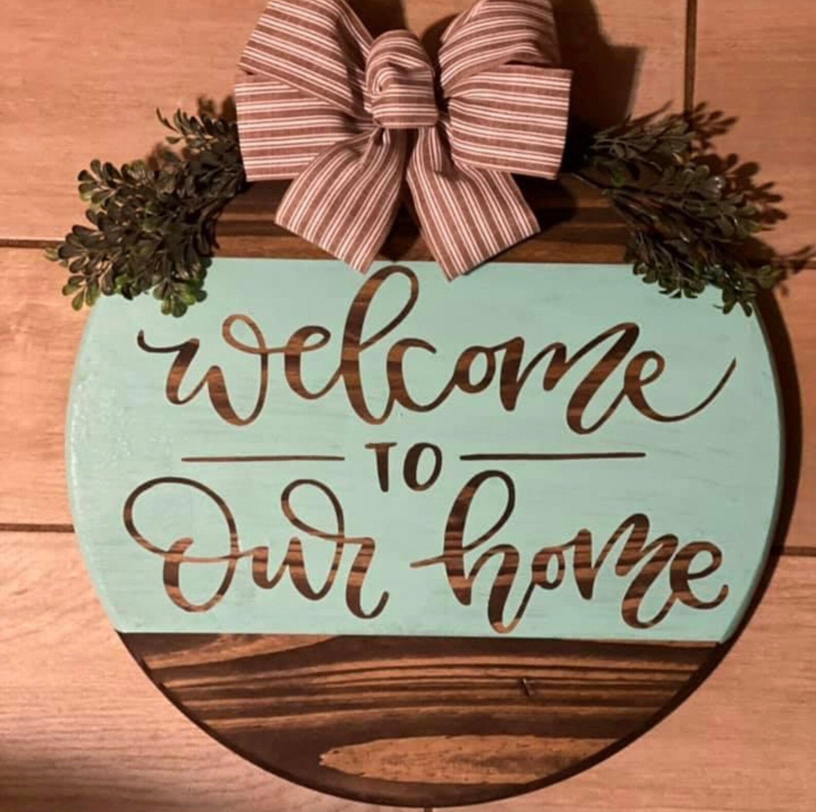 Welcome to our home door hanger | Etsy