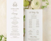 Elegant Monogram Crest Wedding Program | Daphne Il_170x135