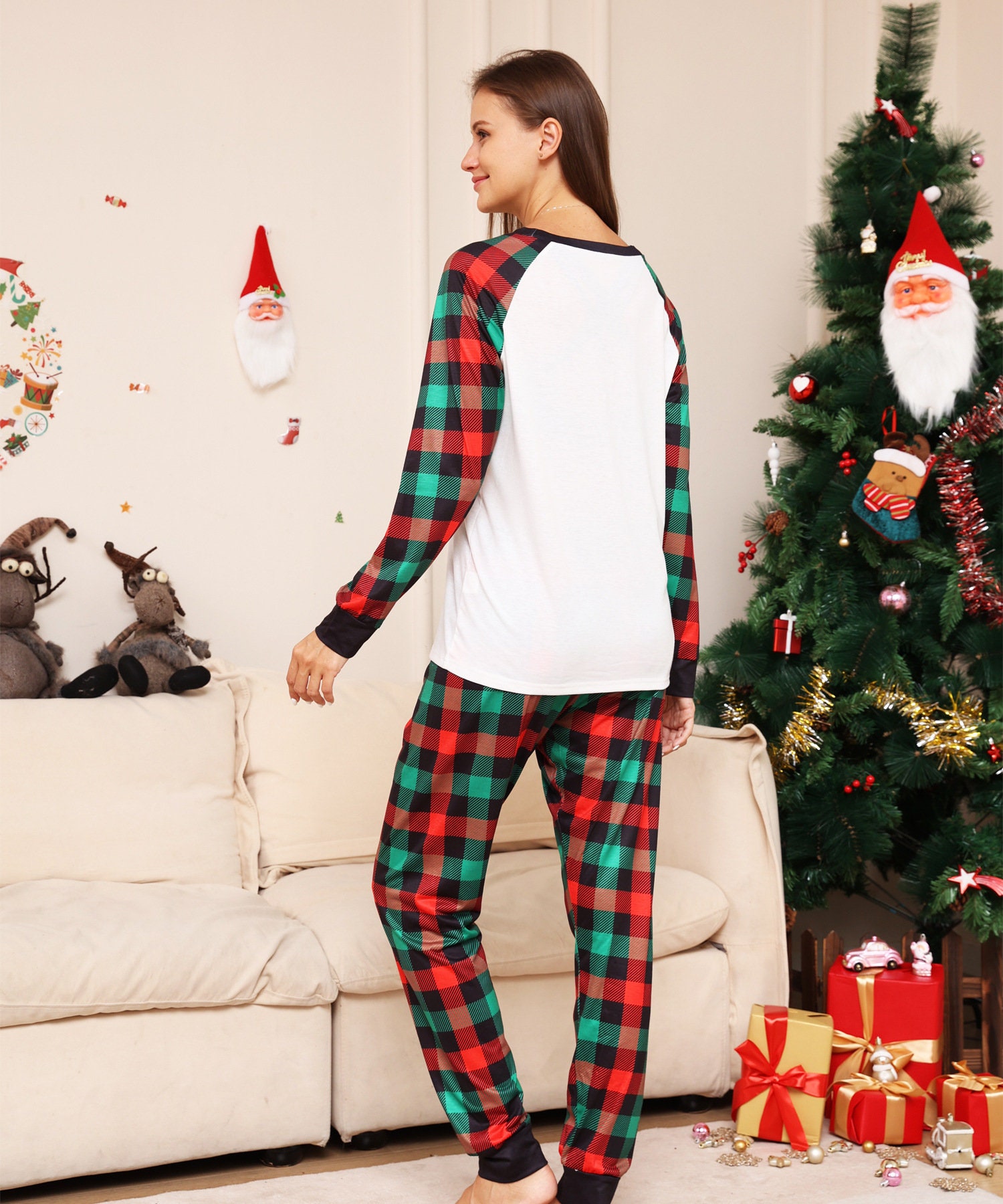 Plaid Red Pajama Christmas Family Matching Pajamas Xmas Pyjama Set ...
