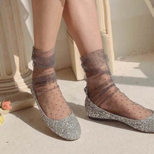Buy FROWWY WOMEN SOCKS Invisible Slipresistant Crystal Silk Socks Summer  Sheer Ankle Socks 2 Pairs at Amazonin