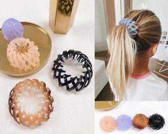 Bun Hair Holder, Minimalist Marble Ponytail Holder, Hair Clip for Thick and Thin Hair, Hair Tie, Hair Comb, Sister Girlfriends Gift