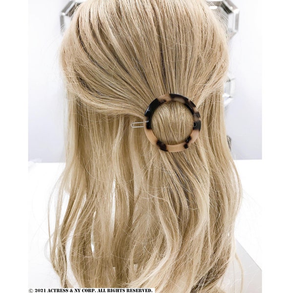 Round Hair Clip Etsy
