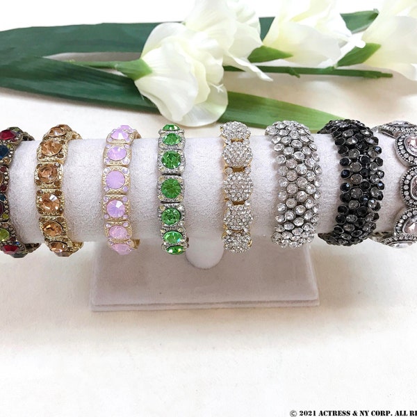 Rhinestone Stretch Bracelet Etsy
