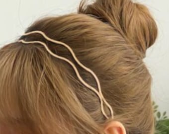 Minimalist Simple Wave headband, Delicate Metal headband, Modern Gold Silver hair band, Everyday Hair Jewelry, Hair Accessory, Gift for her