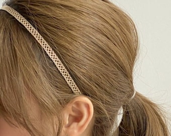 Mesh Metal headband, Minimalist Wave headband, Delicate Modern Gold Silver hair band, Everyday Hair Jewelry, Accessory, Gift her