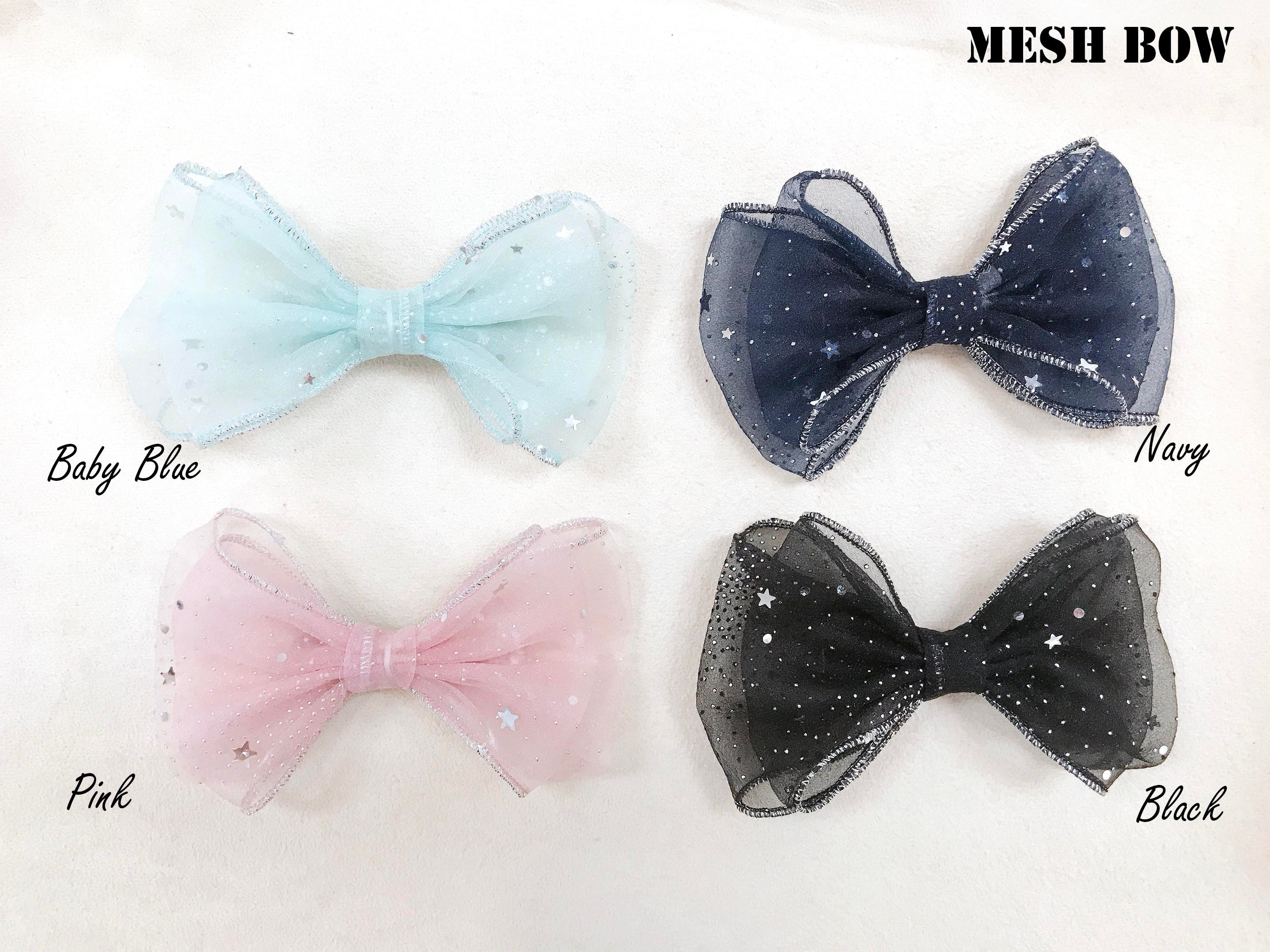 Statement Pearl Mesh Bow Hair Clip