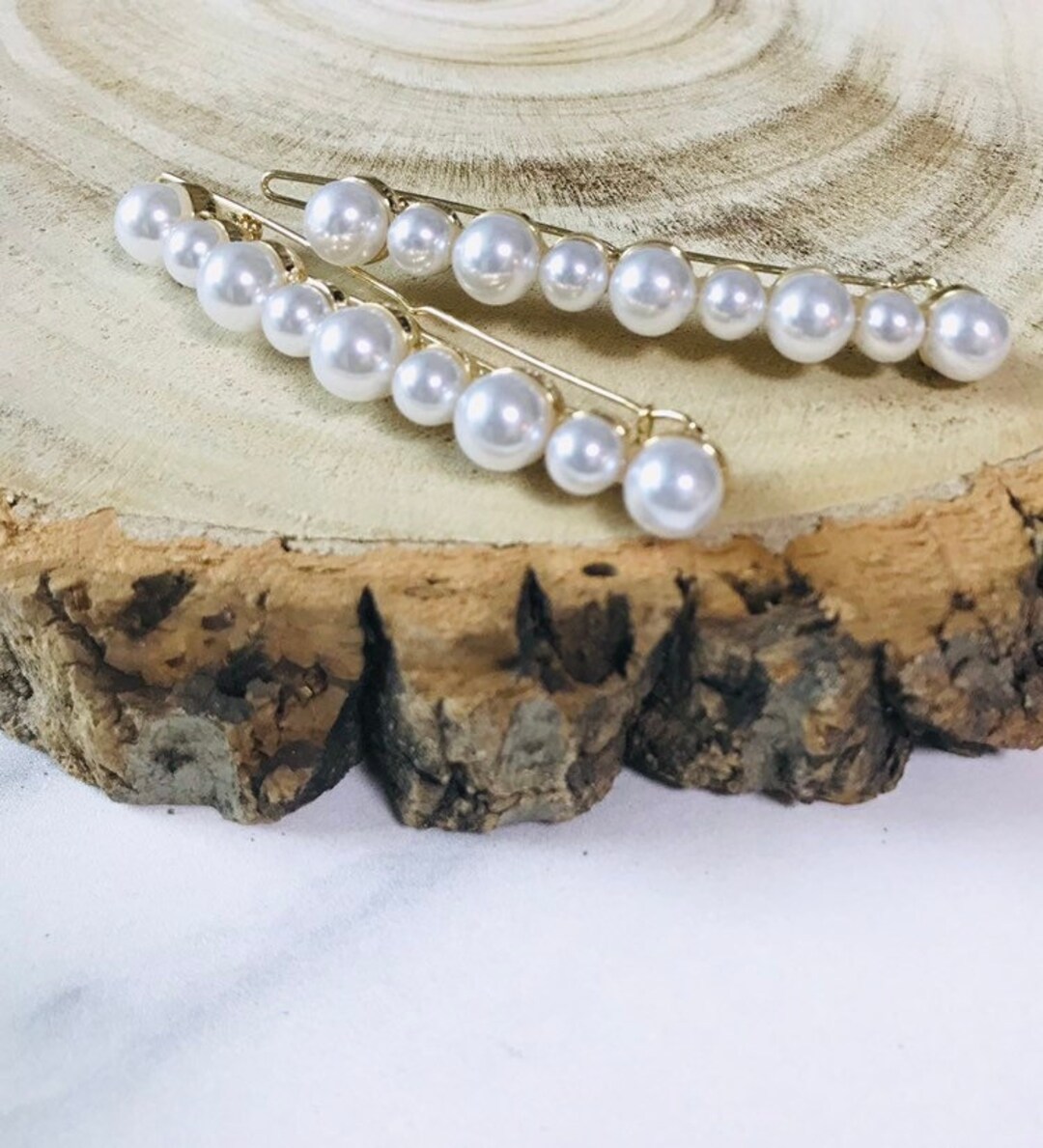2pcs Set Pearl Hair Clip Gold Pearl Hair Clip Silver Pearl - Etsy