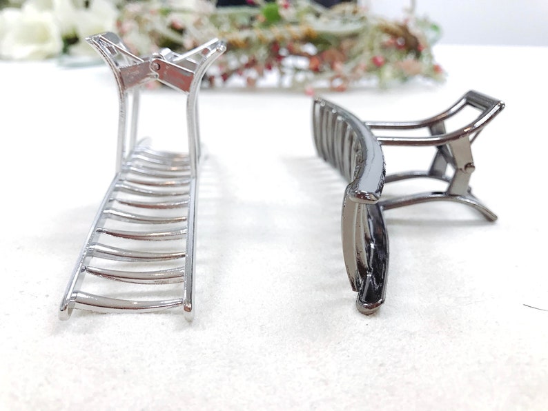 Gold Silver Rose Gold Metal Hair Claw Minimalist Hair Claw Minimal Large Hair Claw Clip for French Twist Claw Clip for Thick Thin Hair