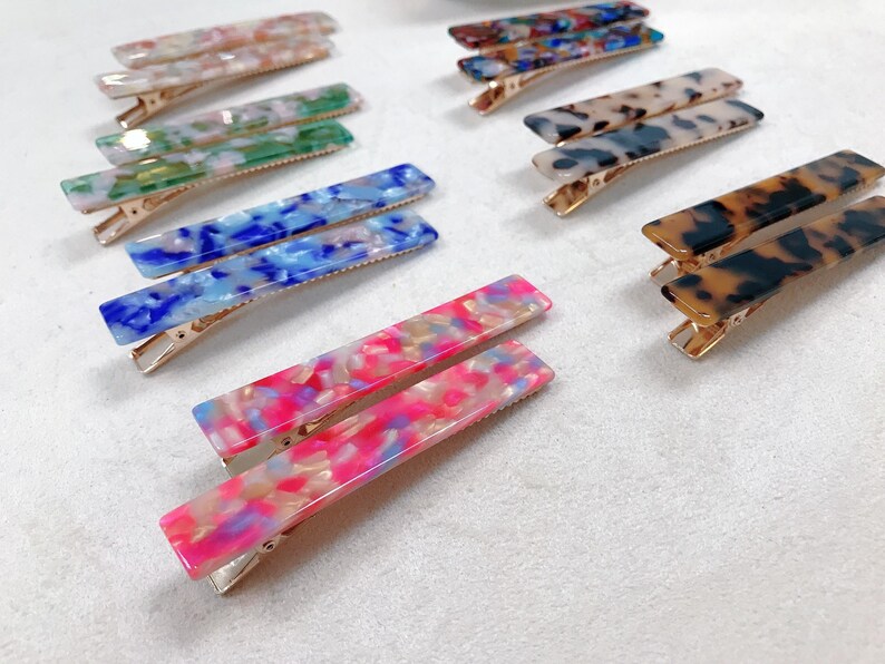 Daily Hair Pins Clips For Thick Thin Hair Girlfriend Gift 2pcs SET Minimalist Hair Clips Gold Silver Hair Clips Barrettes For Women