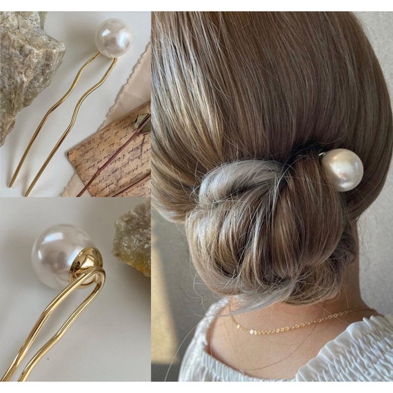 5pcs/Lot Big Small Pearl Beads Hair Clips Hairpins For Women Girls