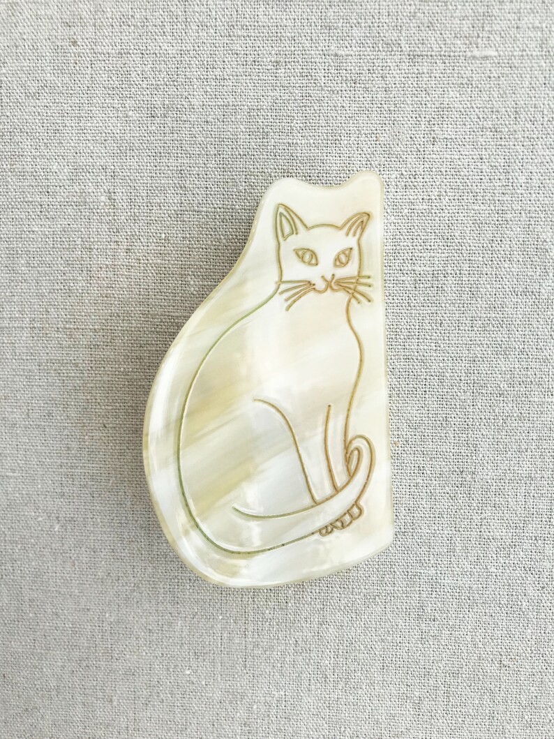 Kyoto Cat Large Hair Clip Hair Claw Clip Marble Etsy