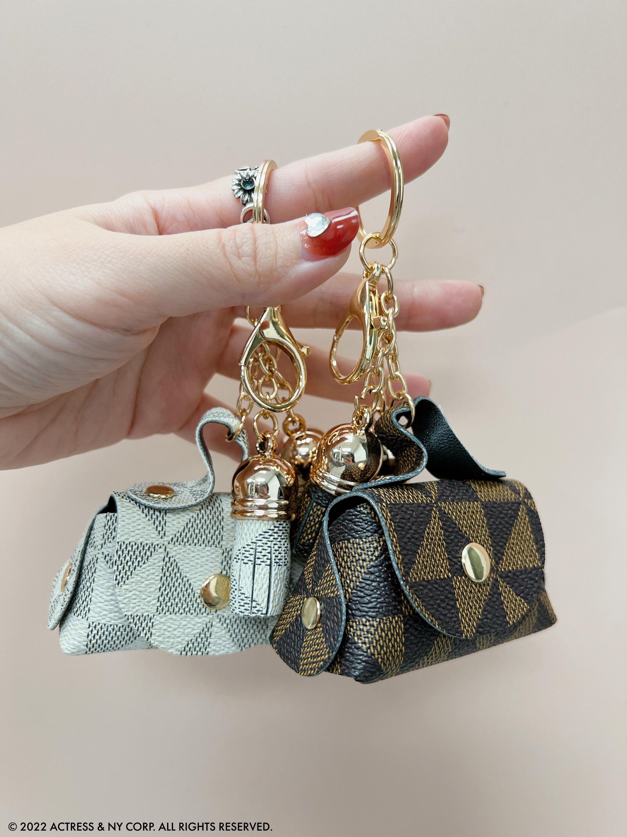 Louis Vuitton Fleur de Monogram Bag Charm and Key Holder Resin and Brass (Authentic Pre-Owned)