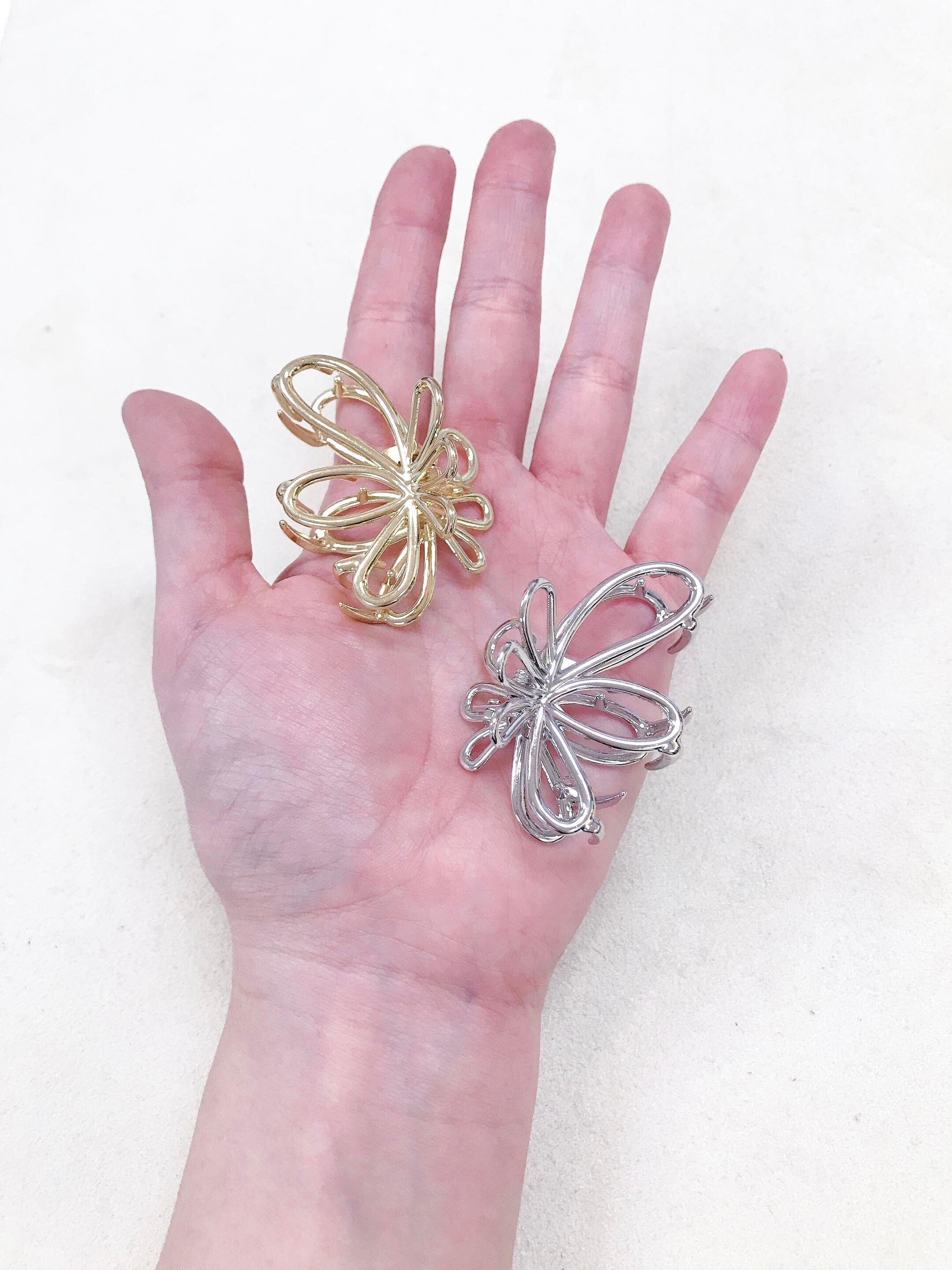 Small Butterfly Hair Claw Clip Minimalist Hair Claw Clip Etsy