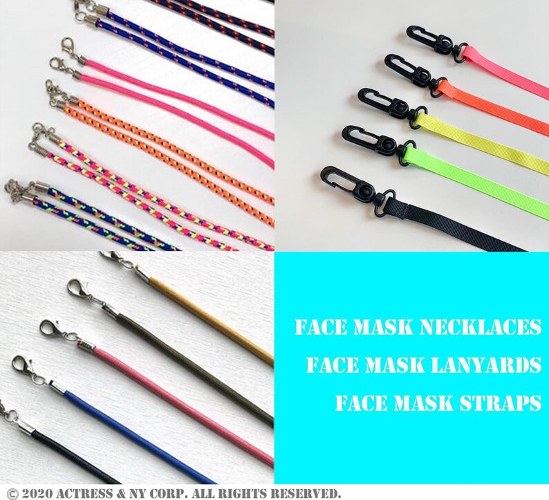 SALE Face Mask Lanyard, Spring Mask Chain, Various Mask Strap, Kid and Adult Face Chain, Gift for kid, Gift under 10, Birthday Party Favor image 1