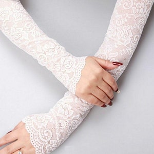 White Lace Sleeves 