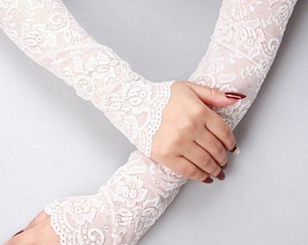 lace upper arm sleeves