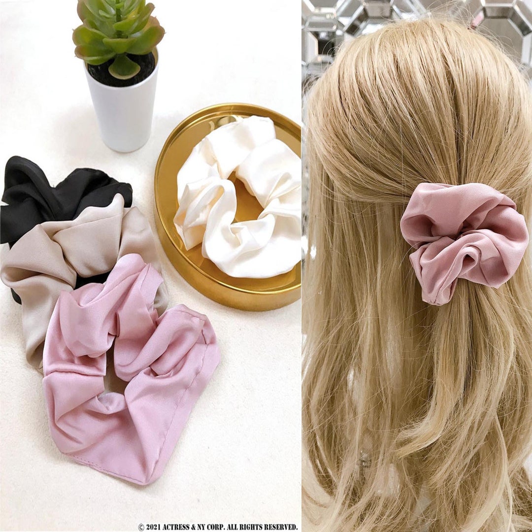 Silky Hair Scrunchies, Silk Hair Ties, Smooth Hair Scrunchies
