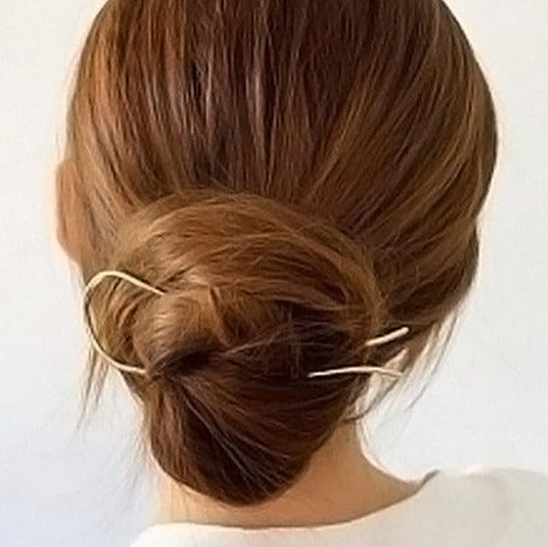 Lightweight Hair Pin Bun Holder Metal Hair Fork Hair Prong Etsy