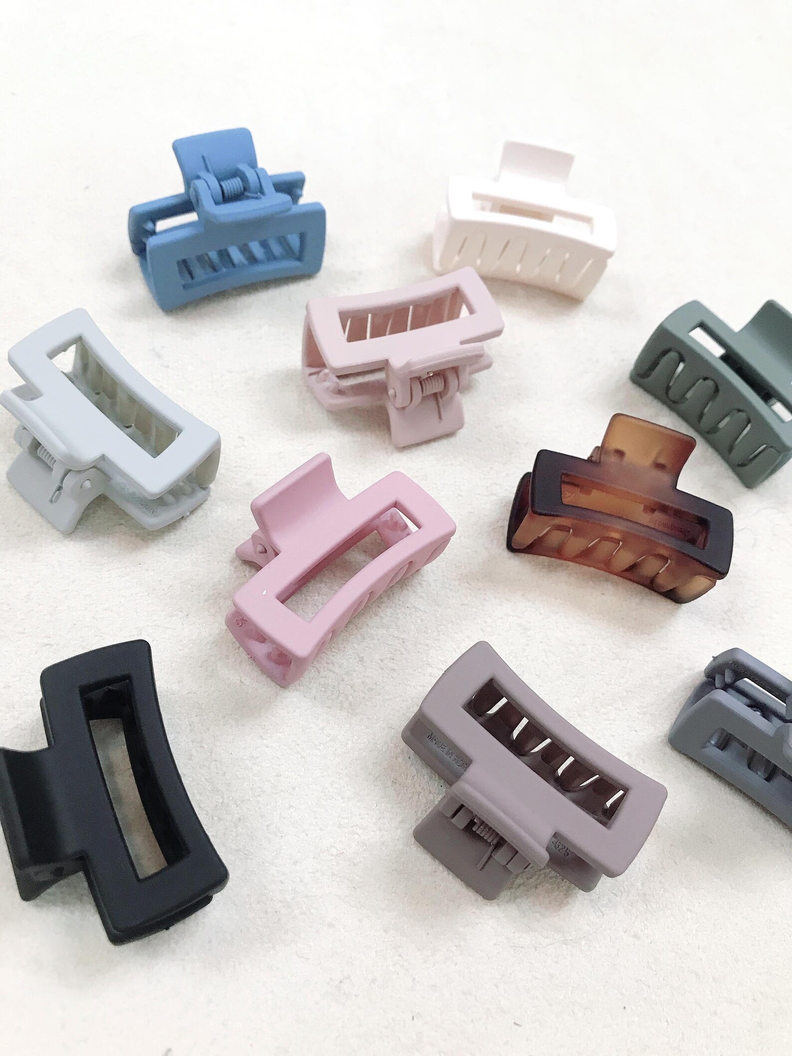 2pcs 3pcs SET Small Hair Claw Clip Matte Glossy Rectangle Etsy