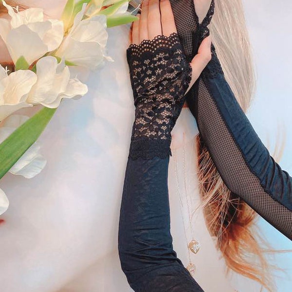 Sheer Arm Cover With Thumb Hole Etsy