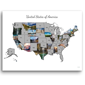 USA Scratch Off Map Poster Bucket List for Traveling the United States of America
