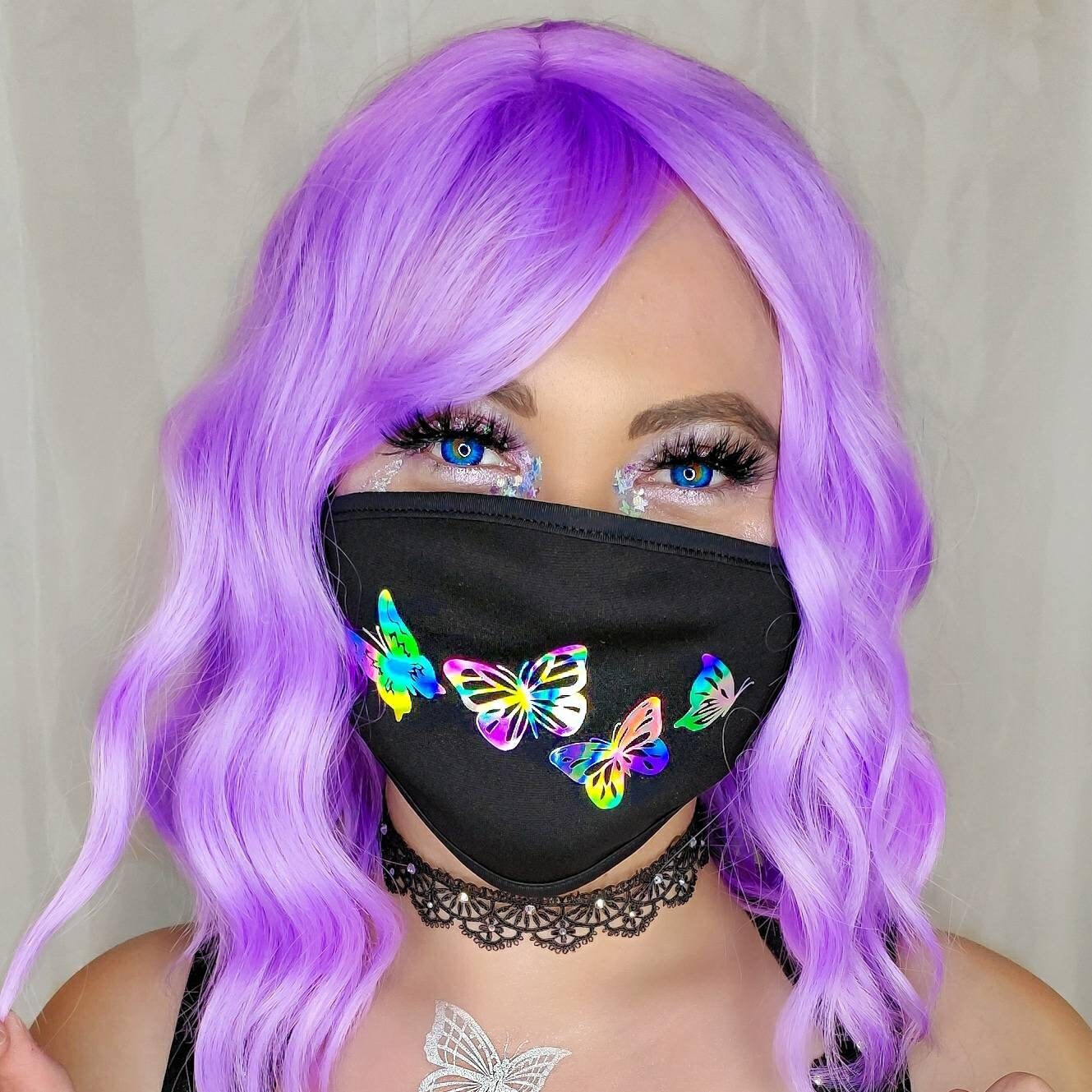 Custom Face Mask / Holographic Mask / EDM Mask / EDM Dj Mask / Etsy