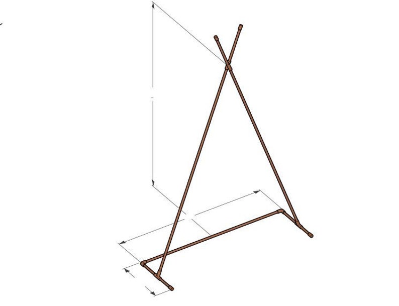 DIY Copper Triangle Wedding Arch Plans Copper Pipe Aframe Etsy