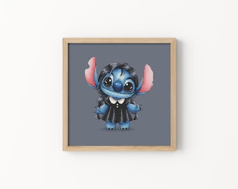 Stitch Addams Cross Stitch Pattern, Halloween Cross Stitch, Girl Cross Stitch, Funny Cross Stitch, Counted Cross Stitch, Movie Cross Stitch