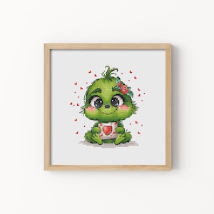 Baby Green -  Cross Stitch Pattern , Christmas Green Cross Stitch, Valentines Day Xstitch Gift, Miyastitch