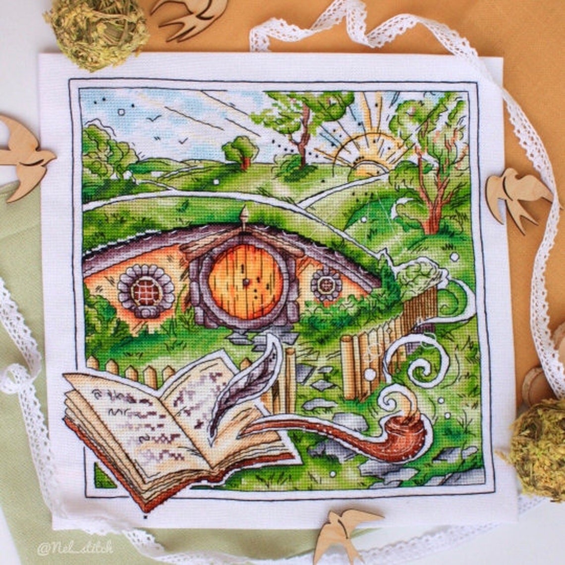 Shire mordor rivendell Fandom cross stitch patterns 3 in 1 | Etsy