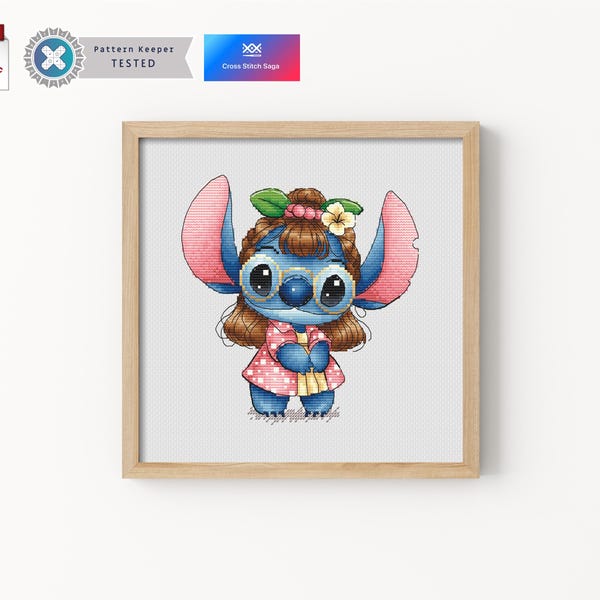 Stitch Girl - Cross Stitch Pattern, Baby Room Decor