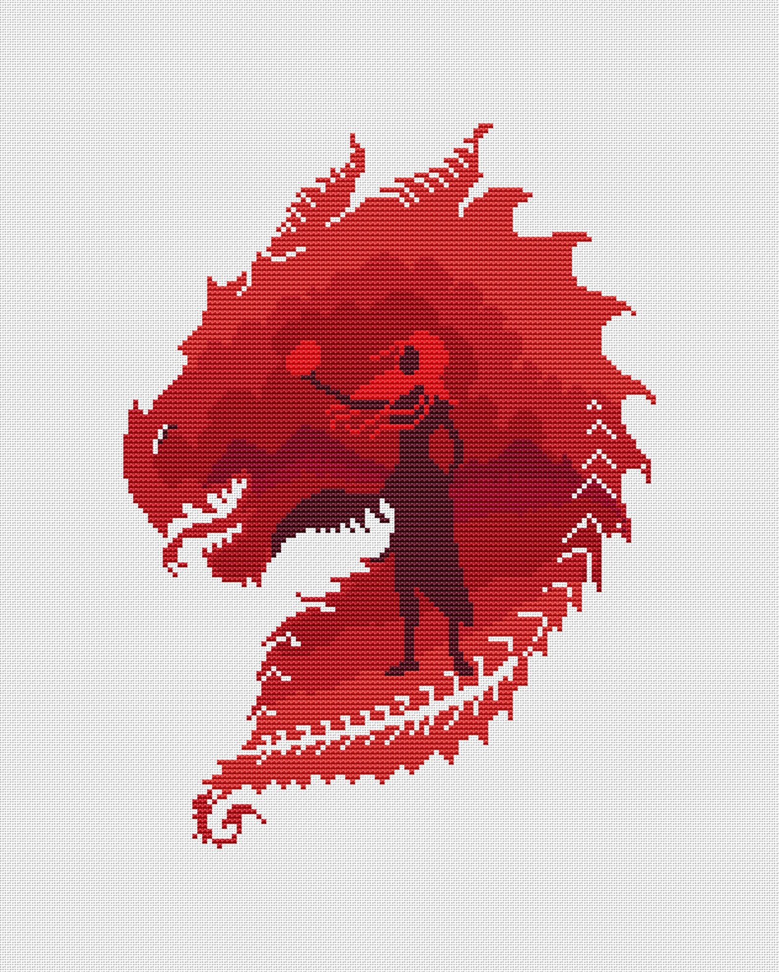 Daenerys targaryen silhouette Game of thrones cross stitch Etsy España