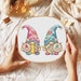 Two gnomes embroiderer Funny cross stitch pattern Easy cross stitch design Hand embroidery pattern Beginner needlepoint sheme 