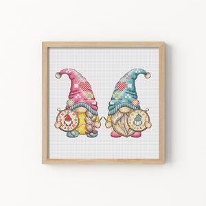 Gnome Cross Stitch Pattern, Gnome Cross Stitchers Cross Stitch Design, Hand-drawing Cross Stitch Pattern, Funny Cross Stitch, Digital PDF