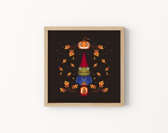 Autumn Lantern Frog Cross Stitch Pattern | Fall Leaves & Pumpkin | Cute Halloween PDF Chart | Beginner Friendly | Digital PDF File