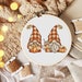 Pumpkin spice gnomes Halloween cross stitch pattern Hand embroidery design Garden gnomes cross stitch Digital pdf file 