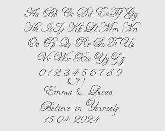 Alphabet anglais, motif point de croix, lettres point de croix, dessin point de croix, calligraphie polices point de croix, dessin à main levée, PDF numérique